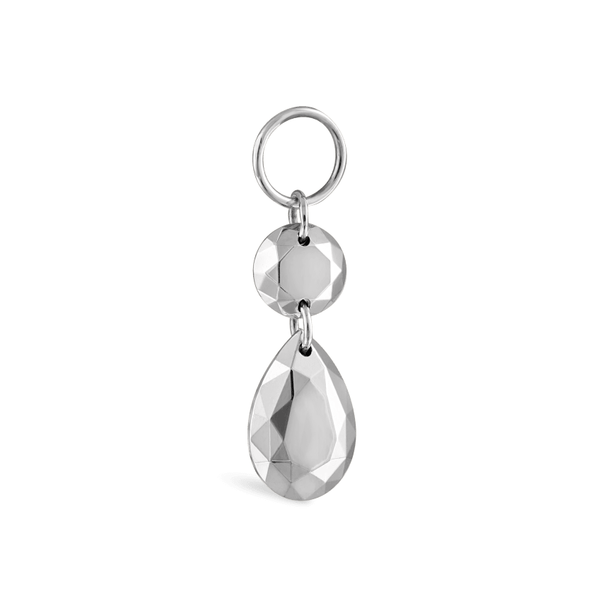 Double Faceted Gold Charm