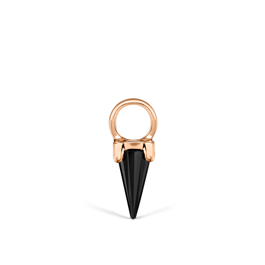 Black Moissanite Spike Charm