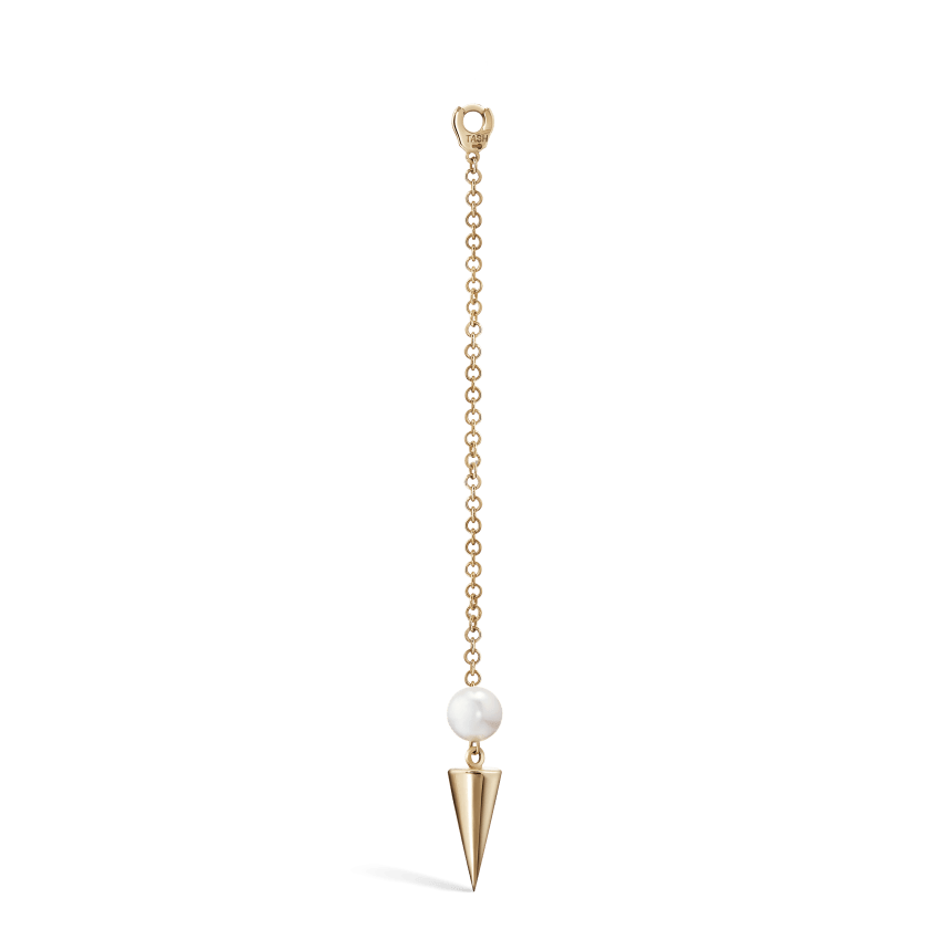 Pearl and Long Spike Pendulum Charm