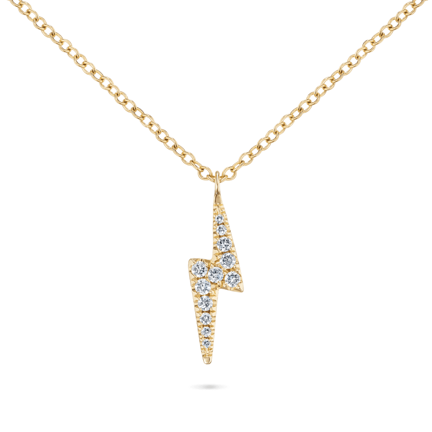 Diamond and Sapphire Lightning Bolt Necklace