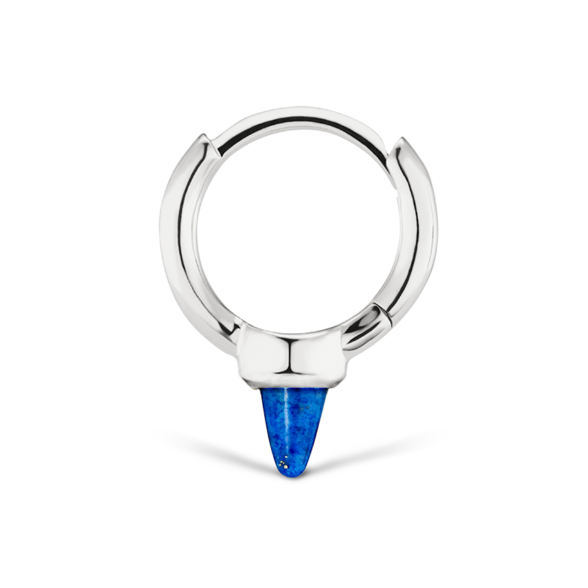 Lapis Single Short Spike Non-Rotating Earring (Non-Rotating)