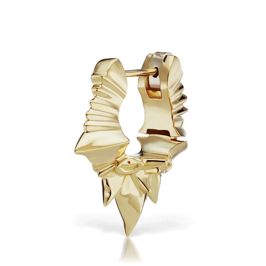 Large Javanese Spike Hoop Earring
