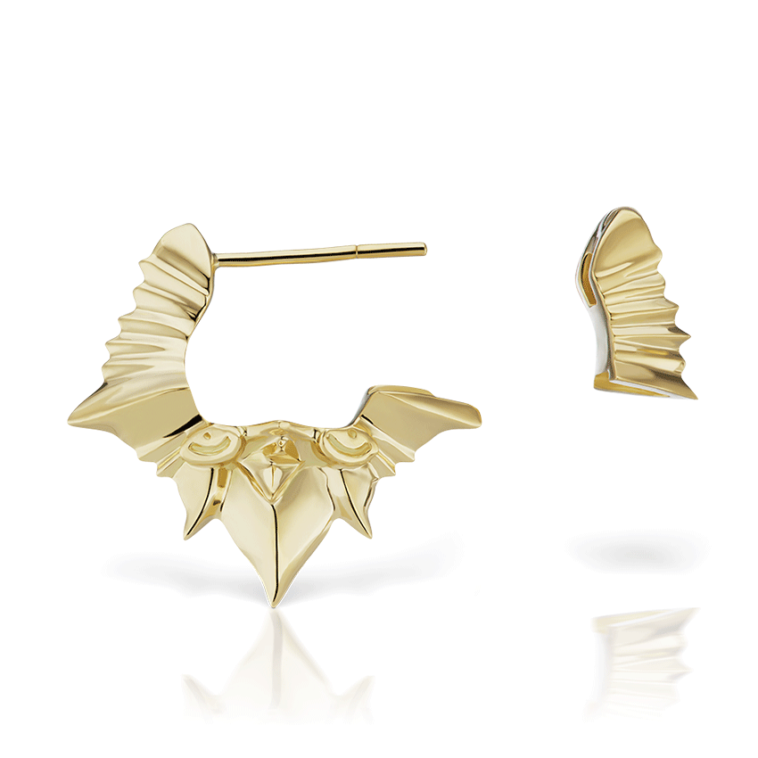 Large Javanese Spike Hoop Earring