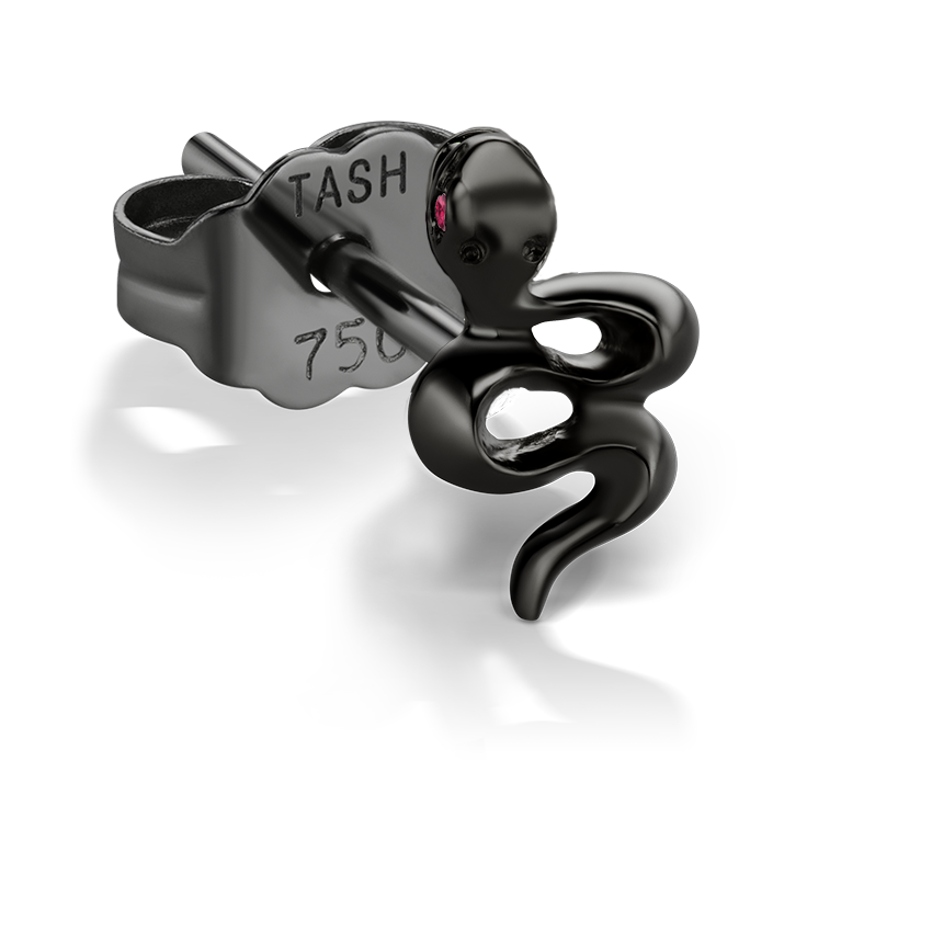 Snake with Ruby Eyes Earstud