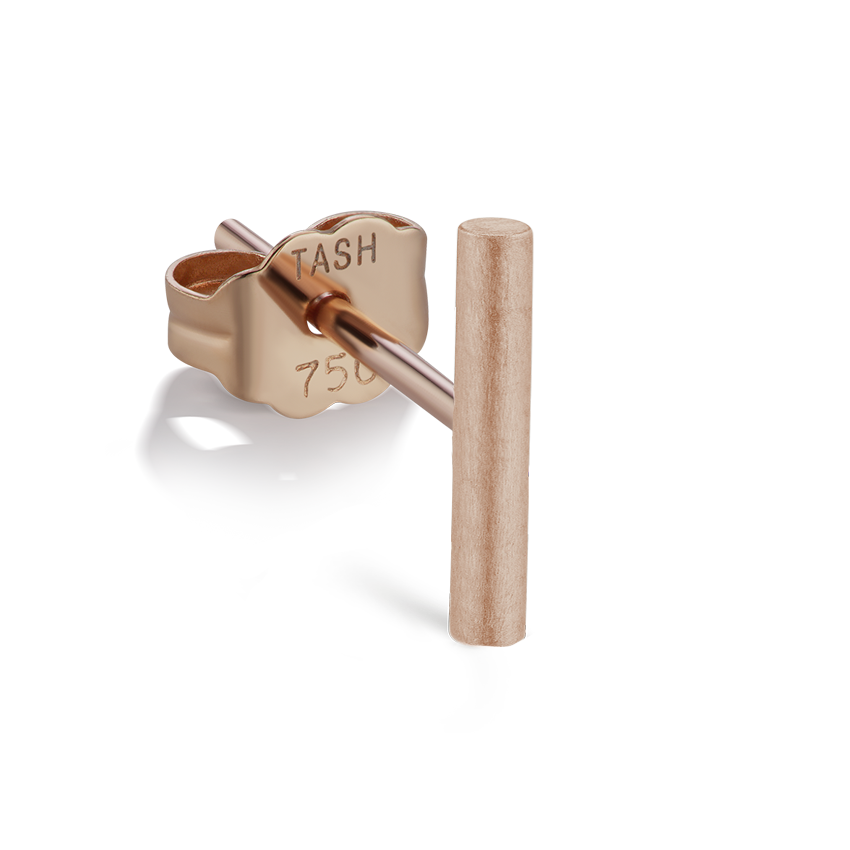 Matte Round Bar Stud Earring