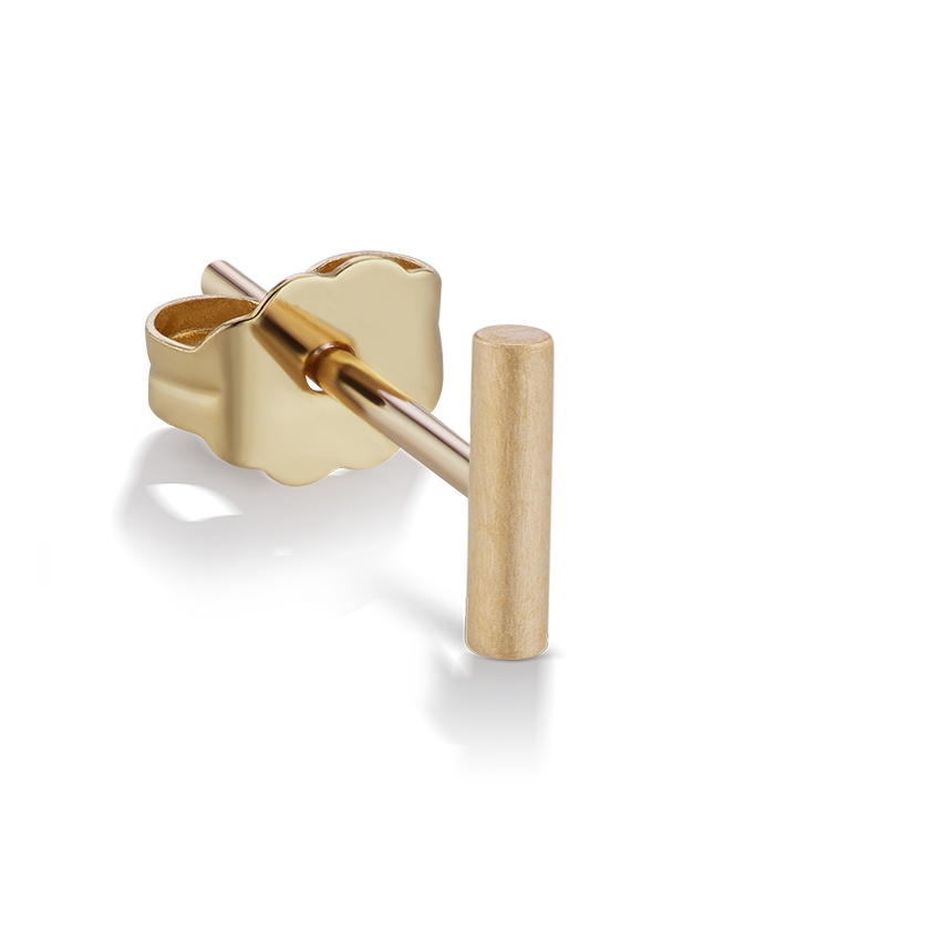 Matte Round Bar Stud Earring