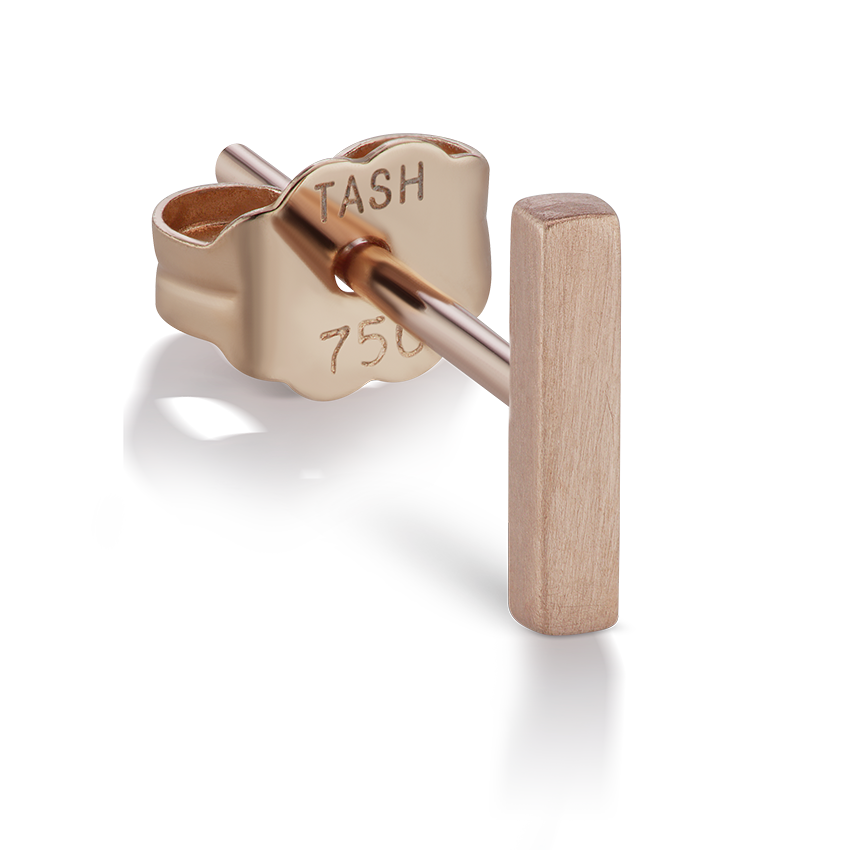 Matte Square Bar Stud Earring