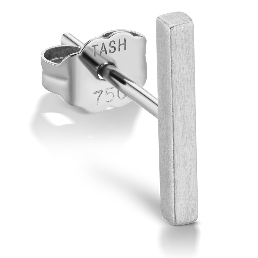 Matte Square Bar Stud Earring