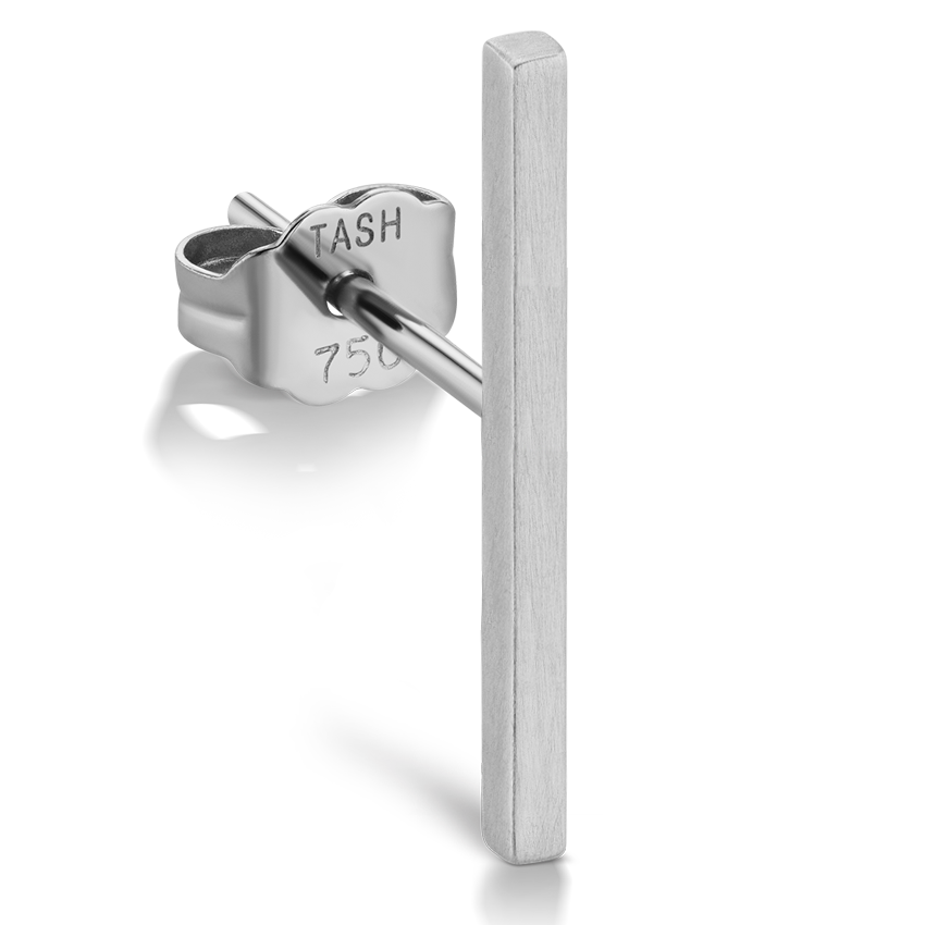 Matte Square Bar Stud Earring