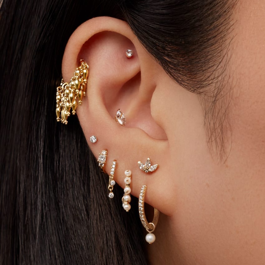 Diamond Eternity Hoop Earring