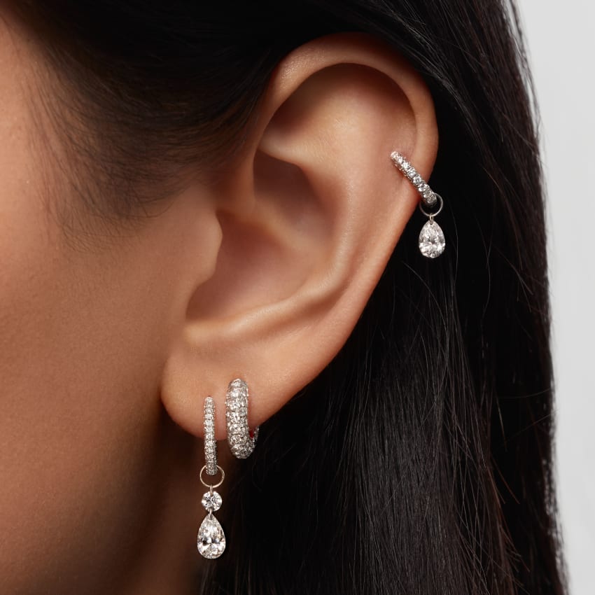 Floating Double Diamond Charm
