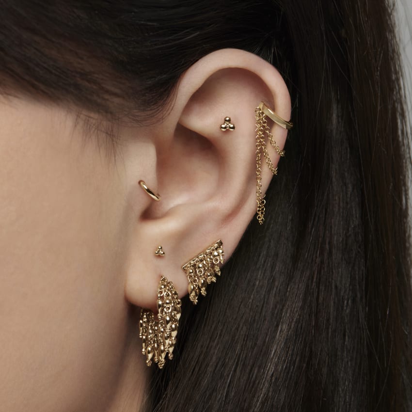 Tassel Bar Stud Earring
