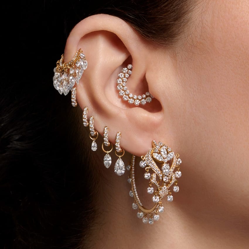 Pear Floating Diamond Charm