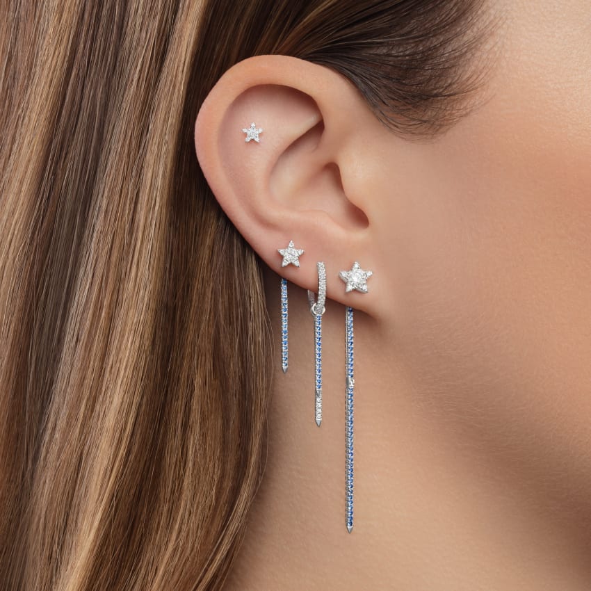 Diamond Eternity Hoop Earring