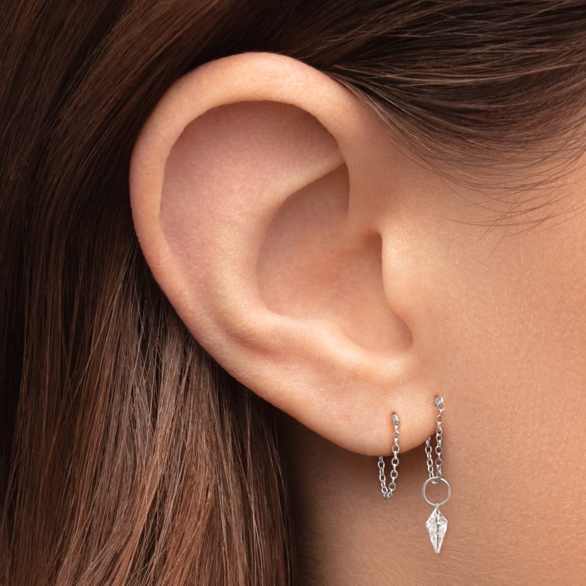 Chain Wrap Stud Earring