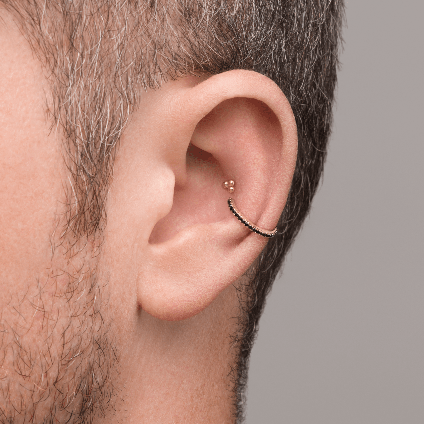 Ball Trinity Threaded Stud Earring