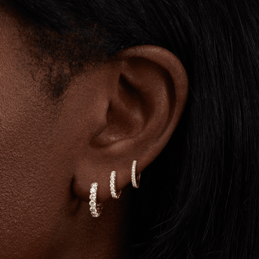 Diamond Eternity Hoop Earring