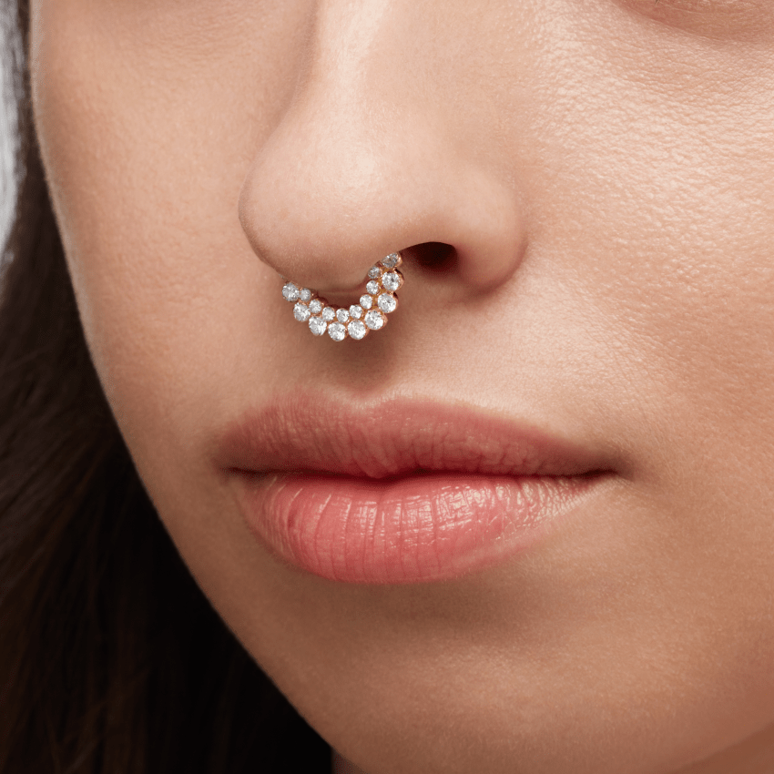 Invisible Diamond Apsara Hoop Earring