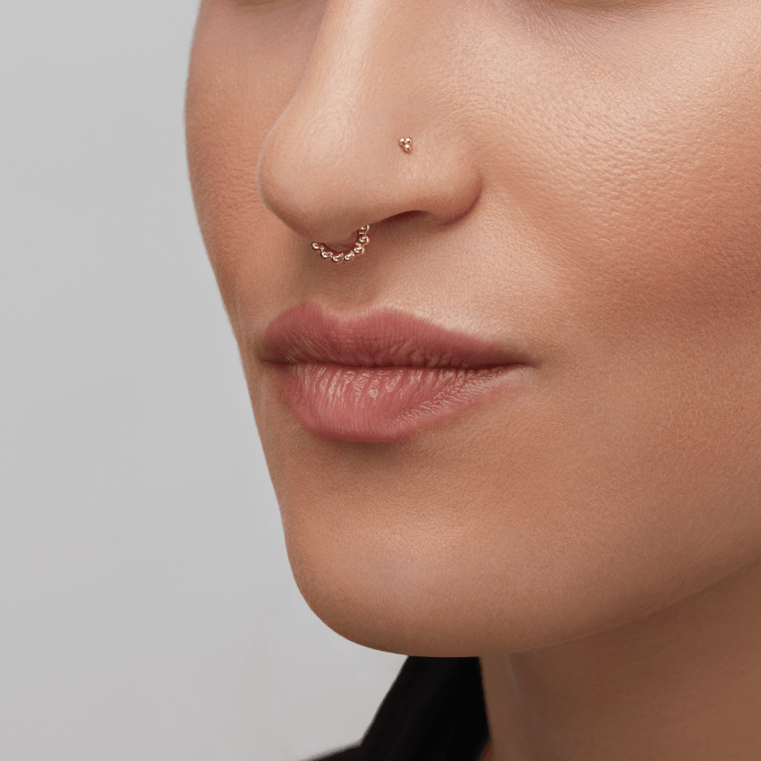 Granulated Hoop Earring