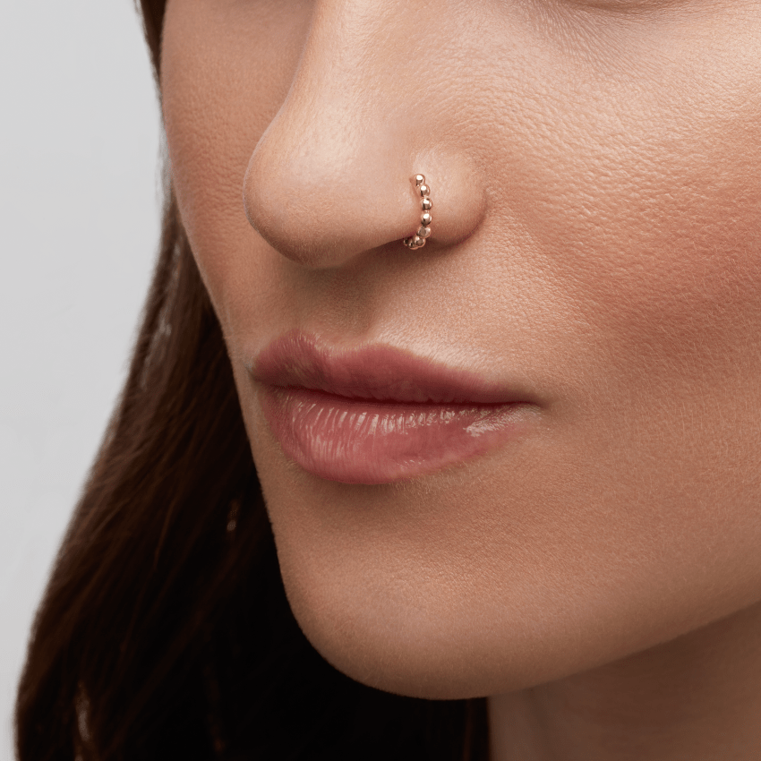 Granulated Hoop Earring