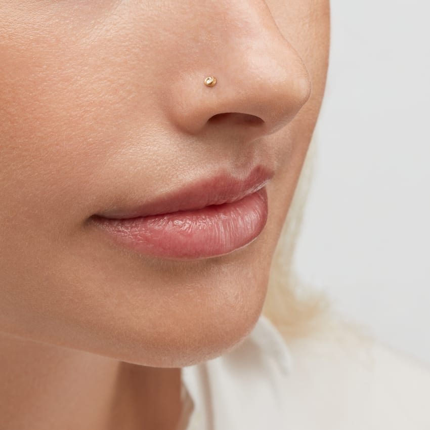 Diamond Scalloped Set Nostril Screw