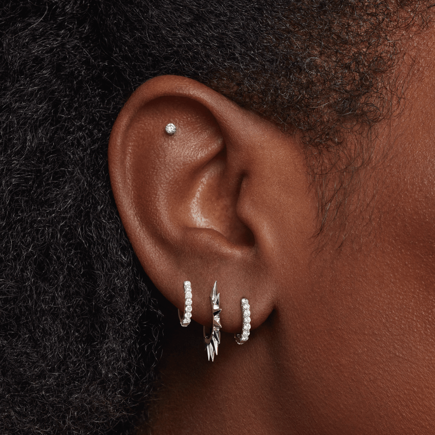 Metal Mohawk Hoop Earring