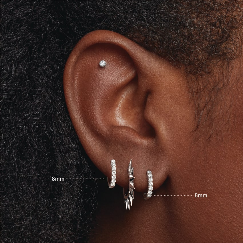 Invisible Set Diamond Eternity Hoop Earring