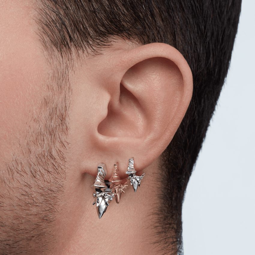 Large Javanese Spike Hoop Earring