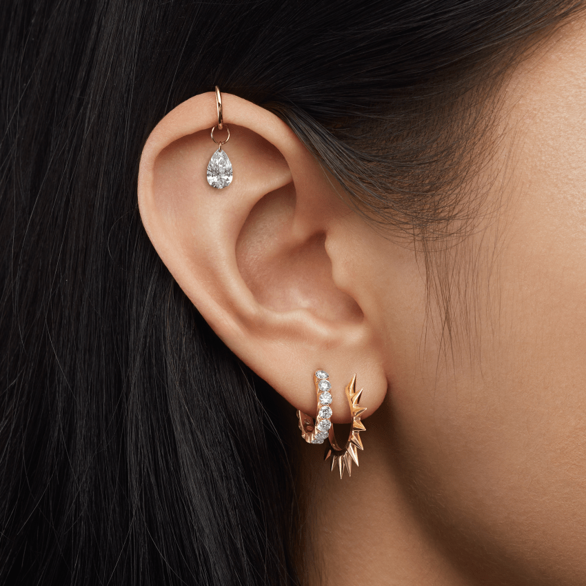 Metal Mohawk Hoop Earring
