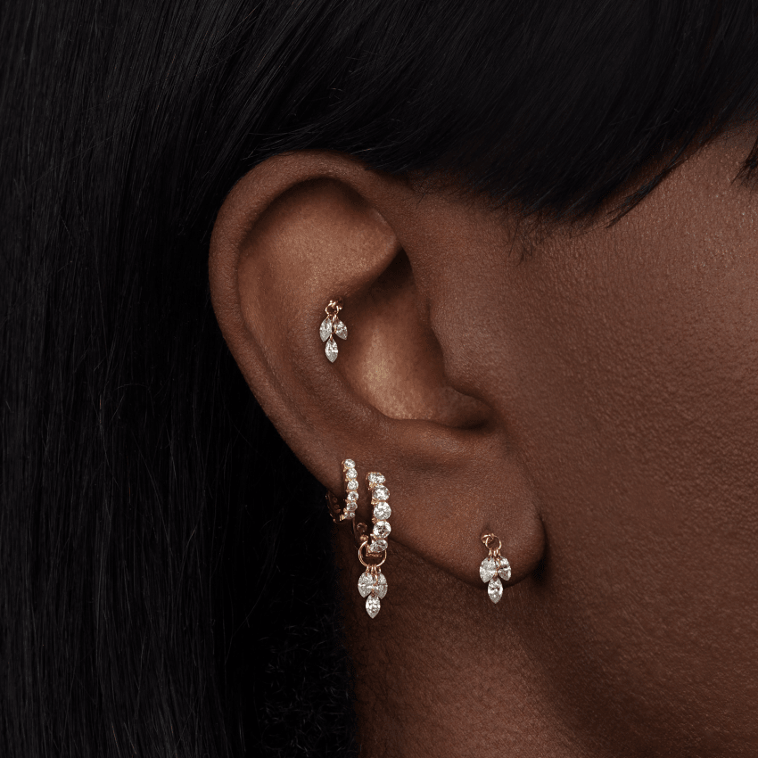 Floating Diamond Plume Charm