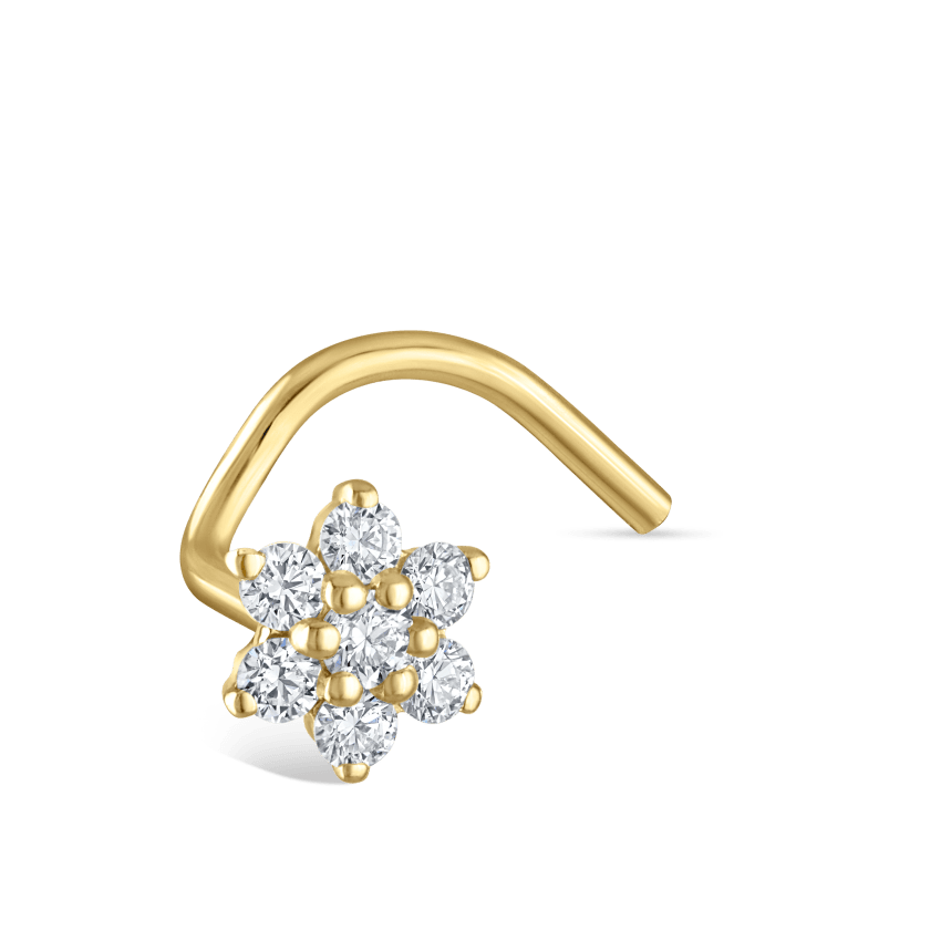 Diamond Flower Nostril Screw