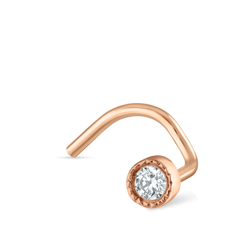 Diamond Scalloped Set Nostril Screw