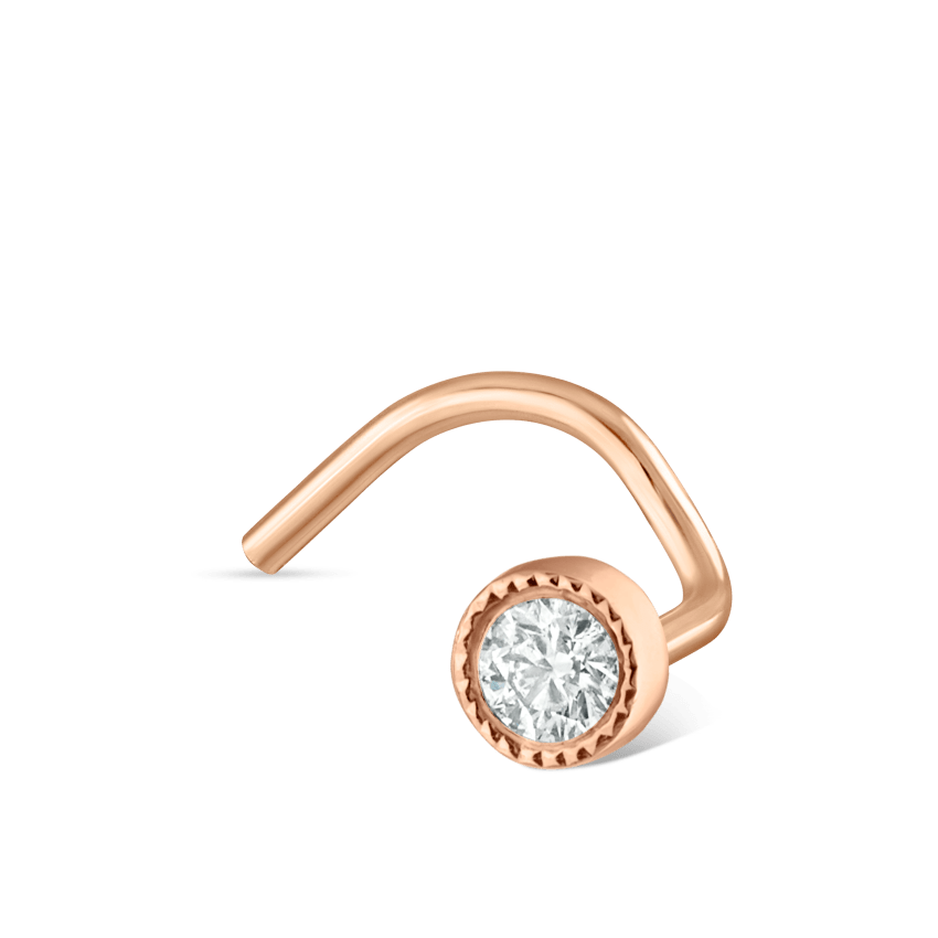 Diamond Scalloped Set Nostril Screw