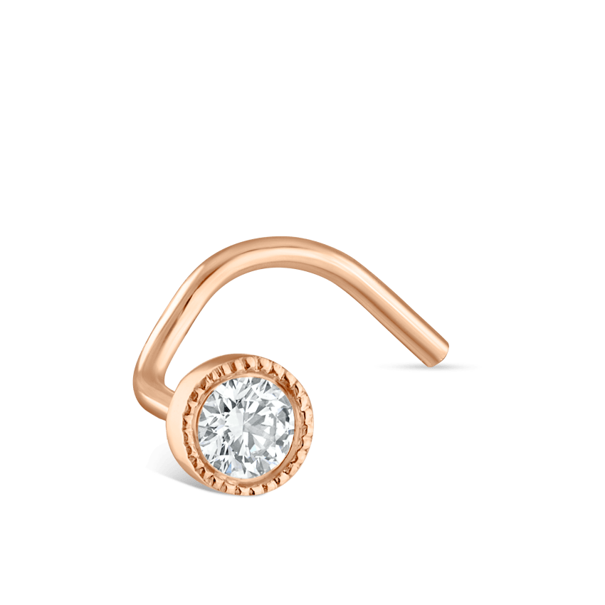 Diamond Scalloped Set Nostril Screw
