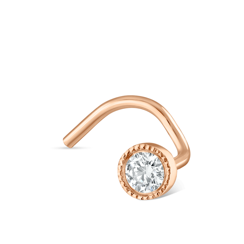 Diamond Scalloped Set Nostril Screw