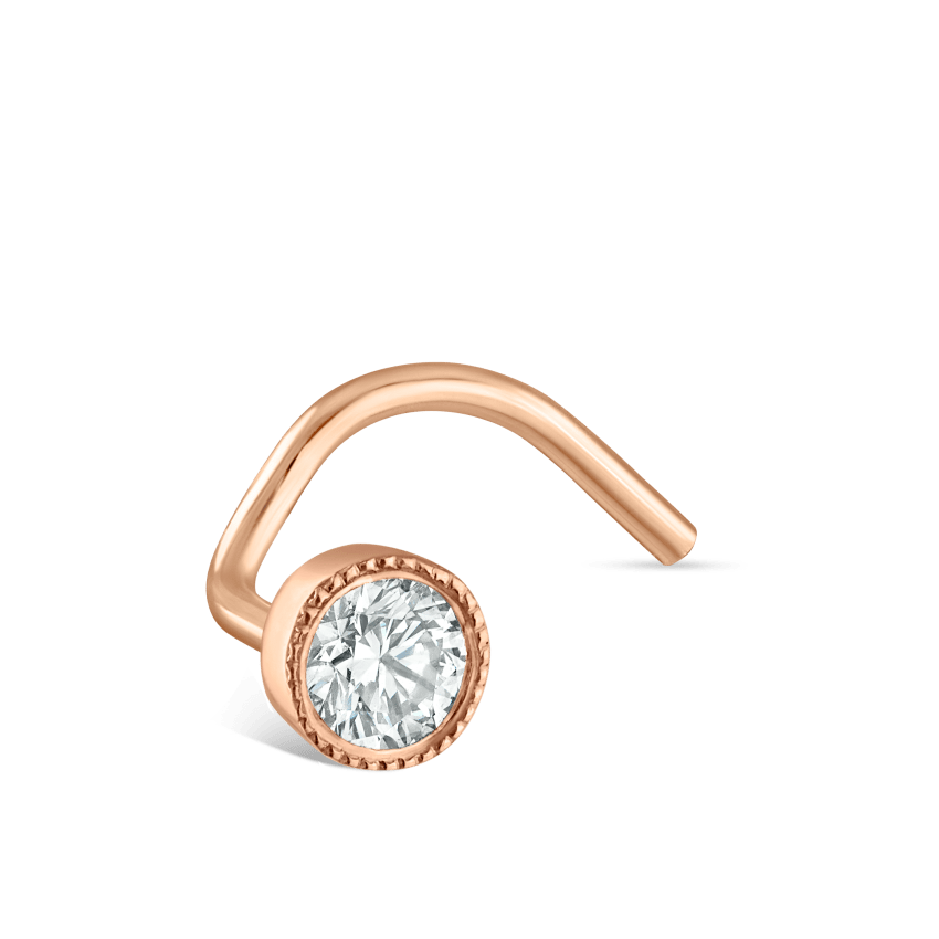 Diamond Scalloped Set Nostril Screw