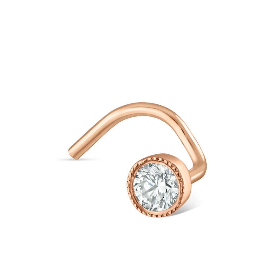 Diamond Scalloped Set Nostril Screw