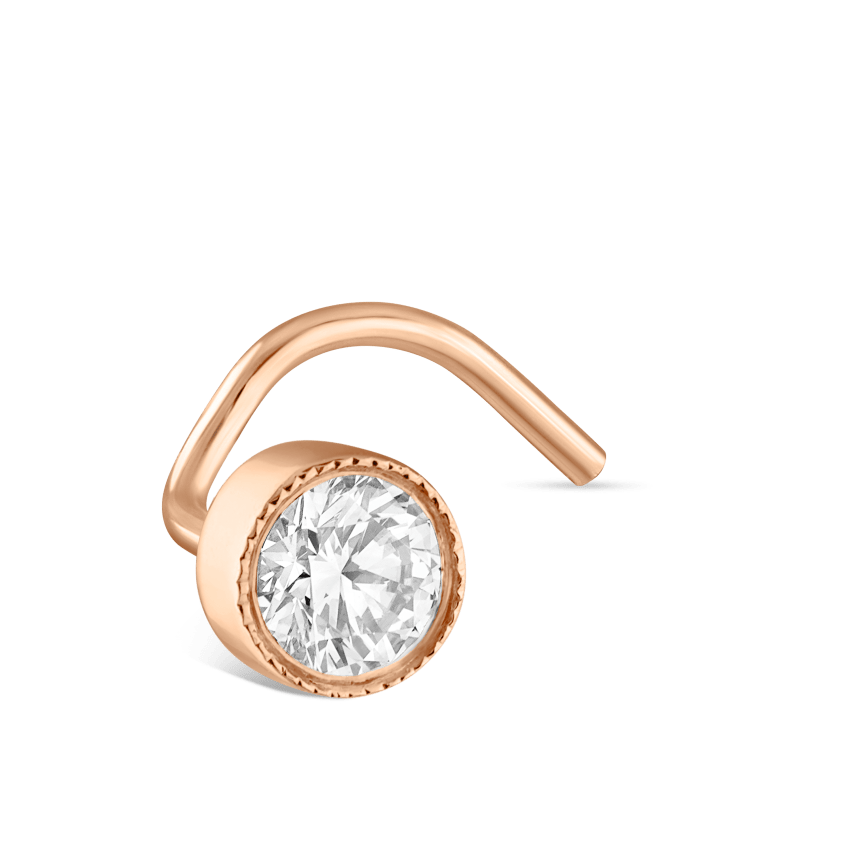 Diamond Scalloped Set Nostril Screw