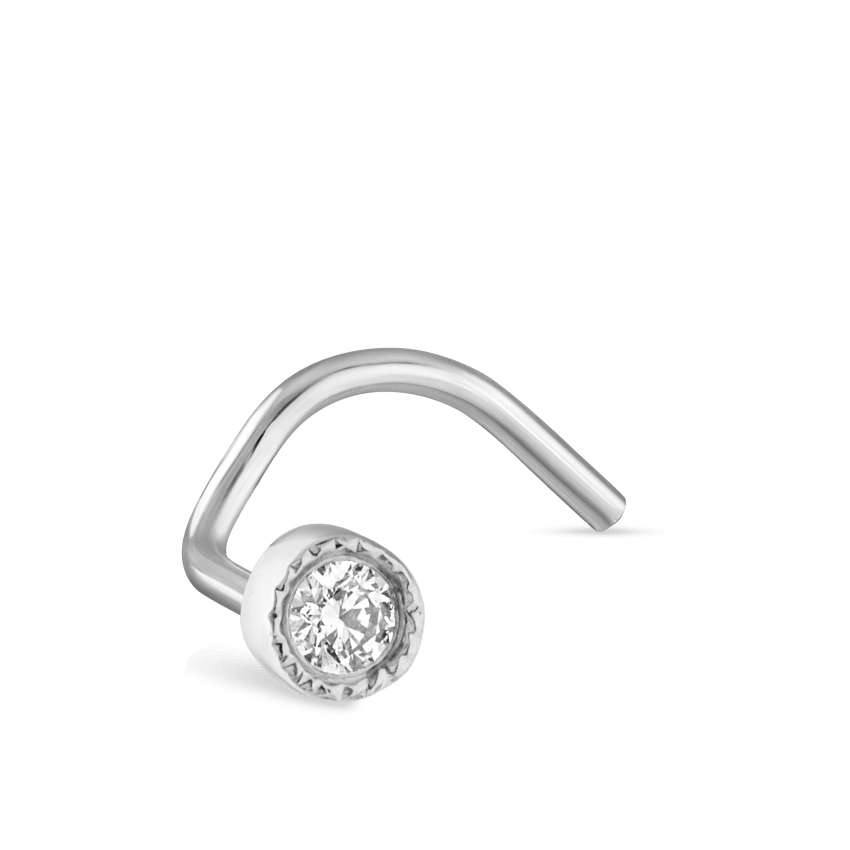 Diamond Scalloped Set Nostril Screw
