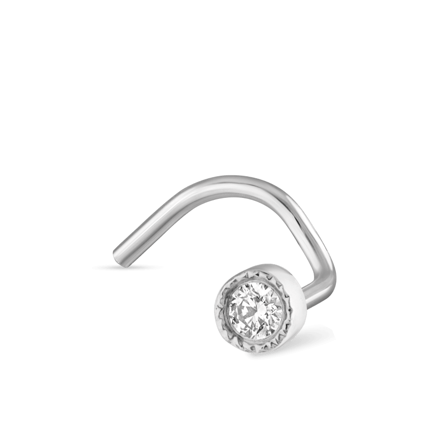 Diamond Scalloped Set Nostril Screw