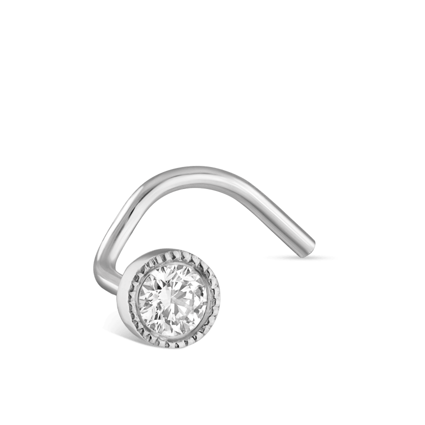 Diamond Scalloped Set Nostril Screw