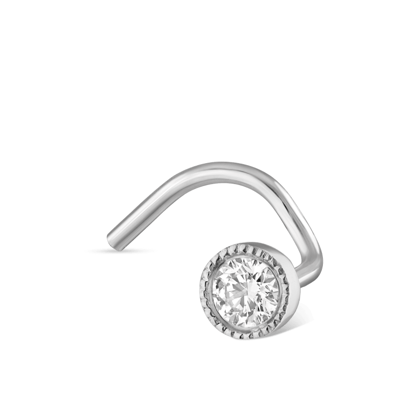 Diamond Scalloped Set Nostril Screw