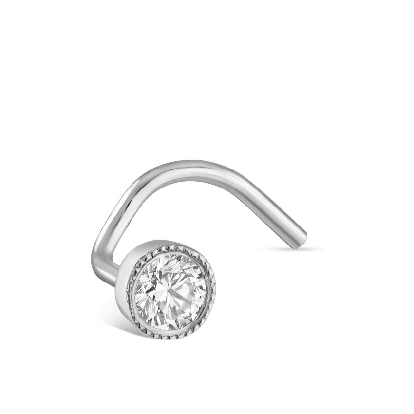Diamond Scalloped Set Nostril Screw