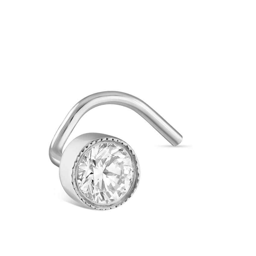Diamond Scalloped Set Nostril Screw