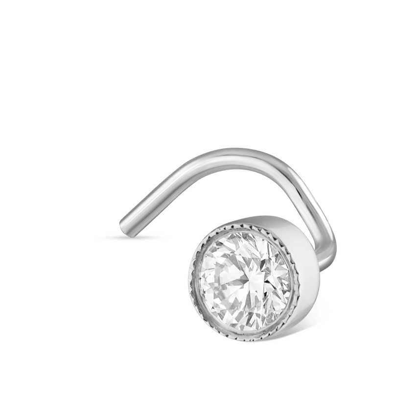 Diamond Scalloped Set Nostril Screw