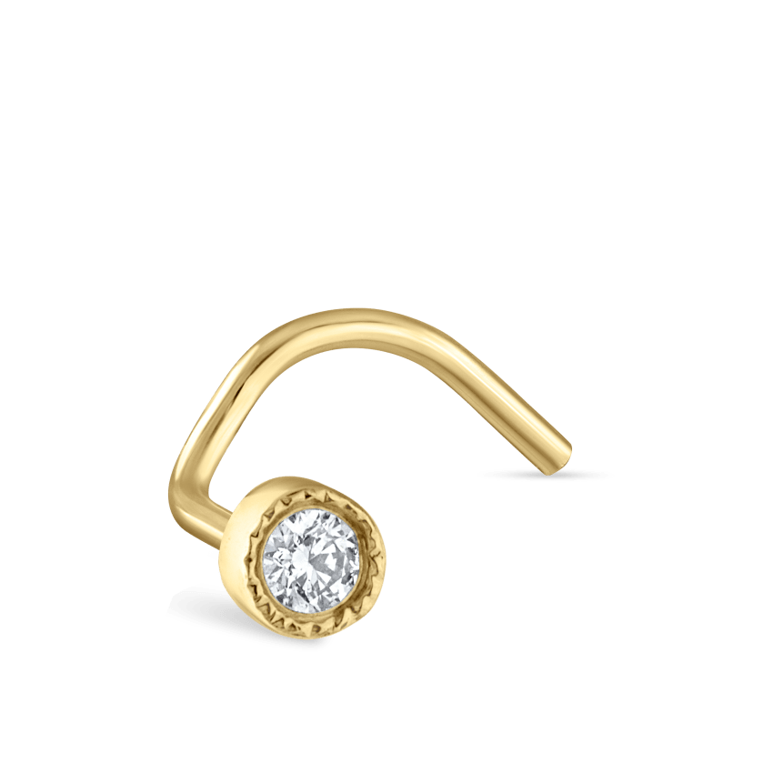 Diamond Scalloped Set Nostril Screw
