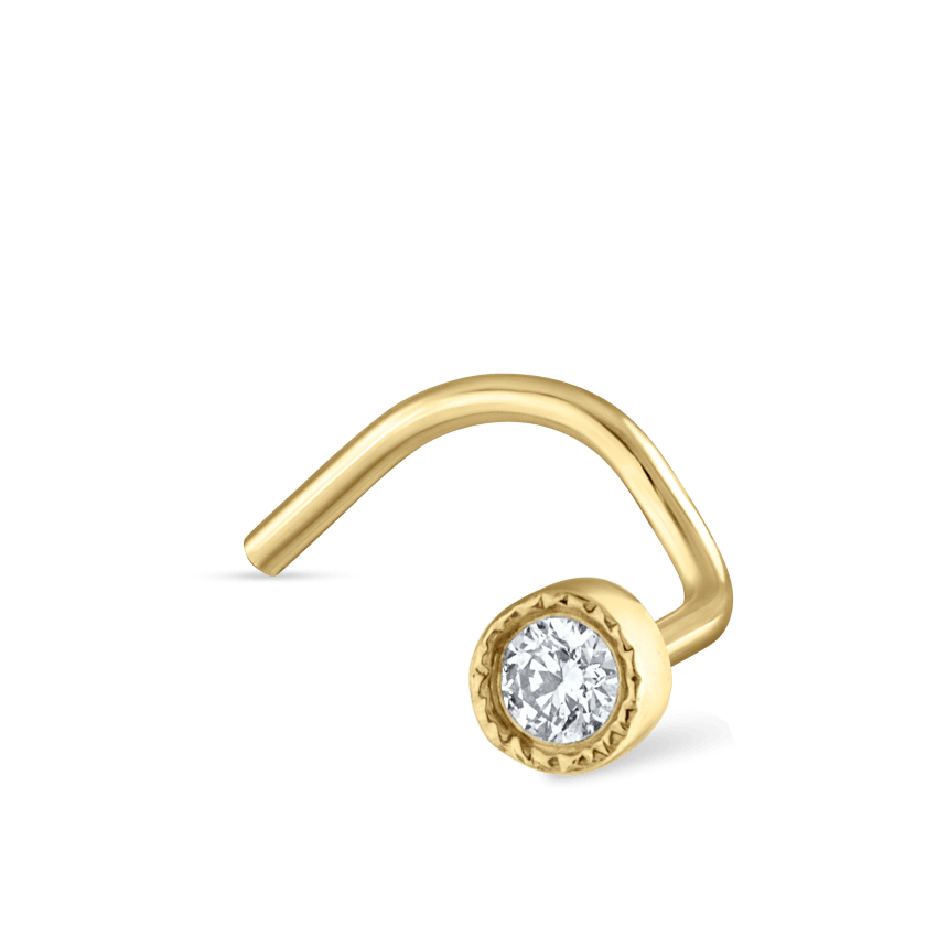 Diamond Scalloped Set Nostril Screw
