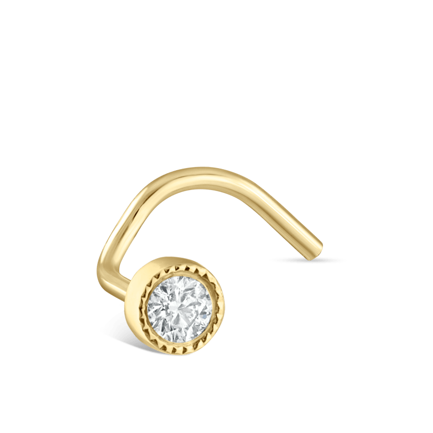 Diamond Scalloped Set Nostril Screw