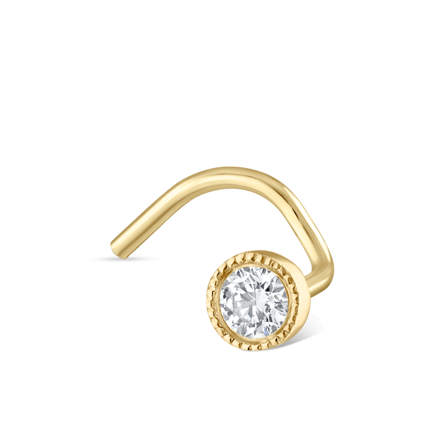 Diamond Scalloped Set Nostril Screw