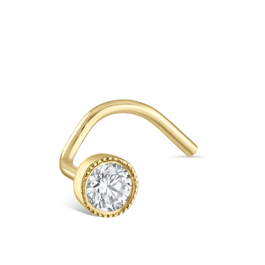 Diamond Scalloped Set Nostril Screw